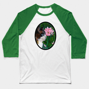 Art nouveau cat portrait #1 Baseball T-Shirt